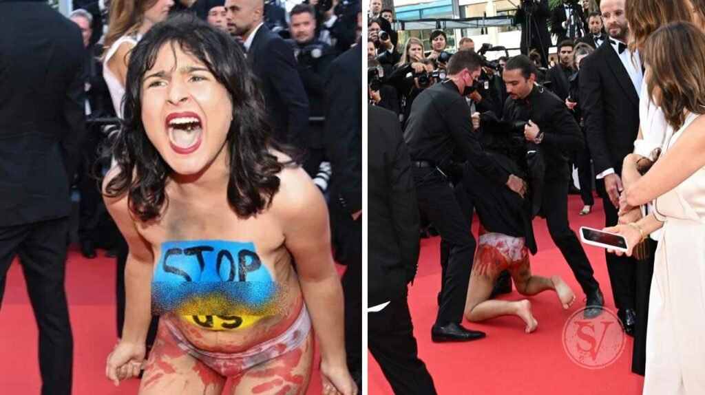 Woman stripped at Cannes