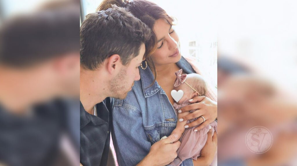 Priyanka and Nick with Daughter