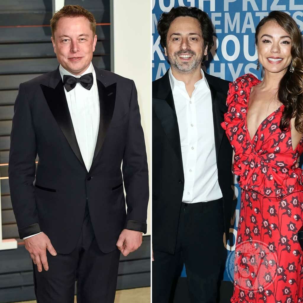 Elon Musk with Sergey and Wife