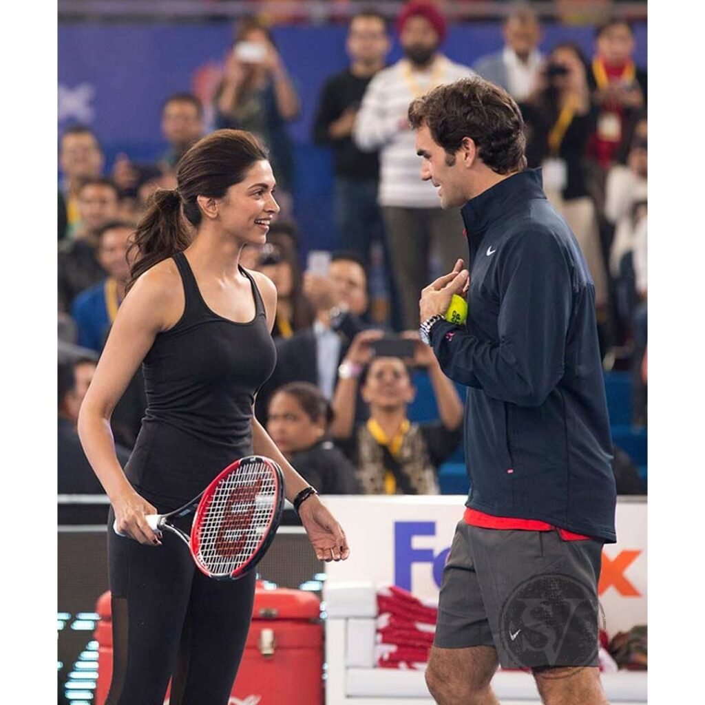 Deepika with Federer