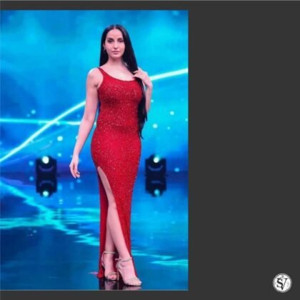 Nora Fatehi i n Red