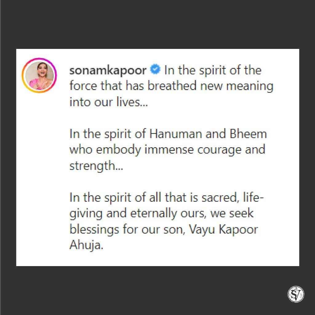 Sonam posts message